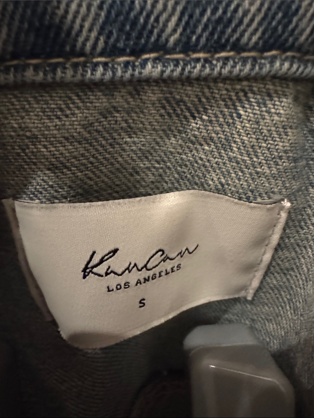 KanCan Women’s Blue Distressed Denim Jacket Small - Picture 3 of 3